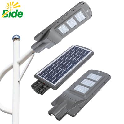 China ROUTE ip65 outdoor 60w factory price radar detectors integrated all in one solar led street light for sale