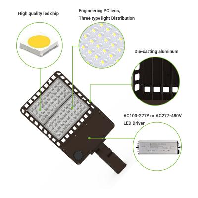 China ROAD Fast Delivery IP67 AC Led Light 100W 150W 200W 240W 300W Area Led Shoe Box Light for sale