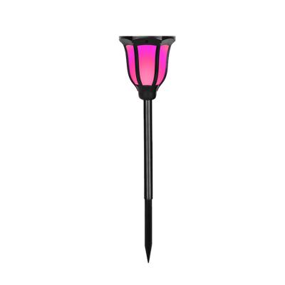 China Yard Yard Lighting Waterproof Solar Powered LED RGB Color Landscape Lamp Solar Flickering Lamp for sale