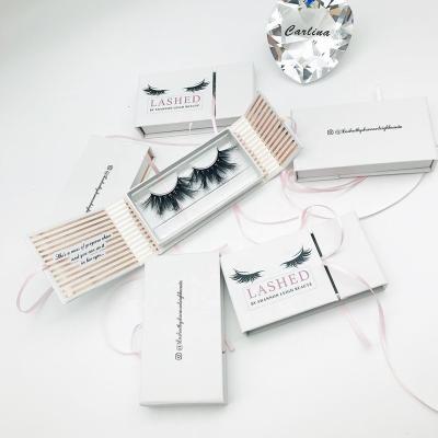 China Wholesale Natural Soft High Quality Silk Vendor False 3d Mink Tapered Eyelashes Whips Private Label False Eyelashes Custom Packaging Box for sale