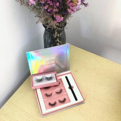 China 3D False Eyelashes Waterproof Natural Mink Eyelashes And Fluffy Eyelashes Private Label for sale