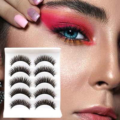 China Free Shipping 5 Pairs Lashes Free Shipping 5 Pairs Eye Lashes Mink Lashes Cruelty Free Mink Lashes for sale