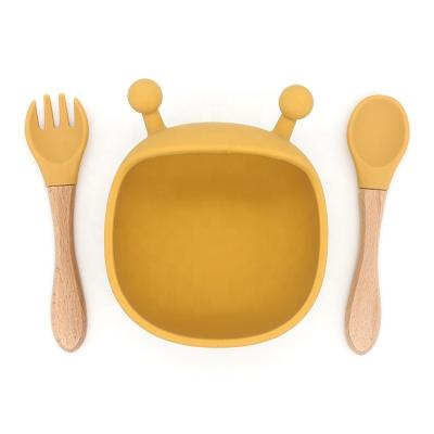 China Factory Silicone Products OEM/ODM Modern Logo Embossed Printing Personality Patterns Colorful Kids Dining Silicone Baby Feeding Set for sale