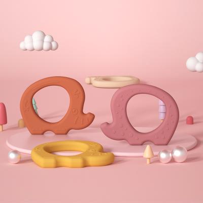 China Toy New Style Amazon Factory OEM/ODM BPA Free Soft Elephant Baby Teether Silicone Teether Baby Teethers Toys for sale