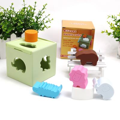 China 2022 New Design Amazon Baby Toy Blocks New Design Blocks Kids Education Toys Baby Matching Puzzle Toy Silicone Hot Shape for sale