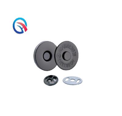 China QingHe 18MM LEAD FREE Gunmetal Button Metal Magnetic Snaps Clasps Round Stud Button for Bag, Clothes, Crafts and Purse for sale