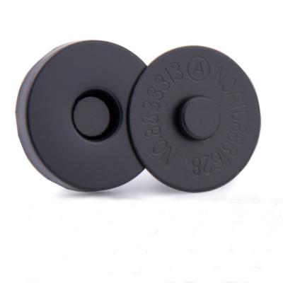 China QingHe 18x4mm ELECTRO MATT BLACK nickel free metal snaps buttons round shape magnetic button for bags and clothes for sale