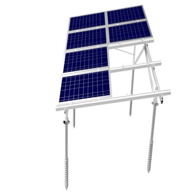 China AL6005-T5 Ground Aluminum Solar Panel Structure Solar Ground Mounting Kit On Uneven Ground for sale