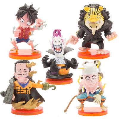 China Hot Sale Japanese Anime Cartoon Toy Figure GEN 39 5pcs Per Q Version PVC One Piece Action Number Set For Gifts for sale