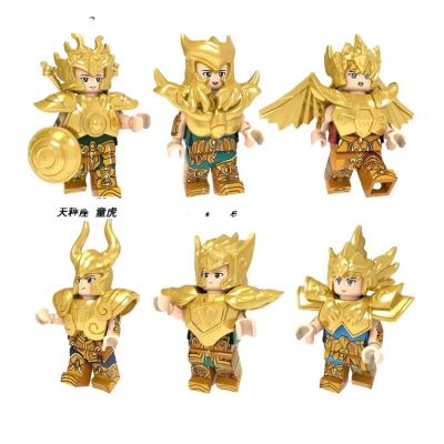 China Hot Selling Toy New Arrival Gold Saint Cartoon In USA New Arrival Mini Figures Building Block Brick Toddler Educational Toys Pg8212 Pg8213 for sale