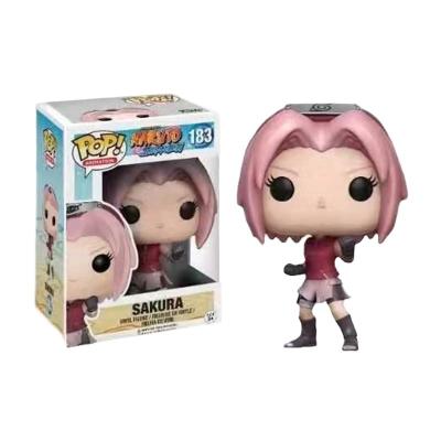 China FUNKO POP Animation Narut Shippuden Sakura Funny Action Number 183# Toys Pink Hair Lovely Girl Vinyl Doll Collectible Model for sale