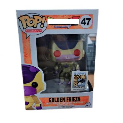 China FUNKO POP Dragon Balls Z Character Frieza 47# Funny Gold Action Number Toys Red Eyes Special Edition Collection Model Doll Gift for sale