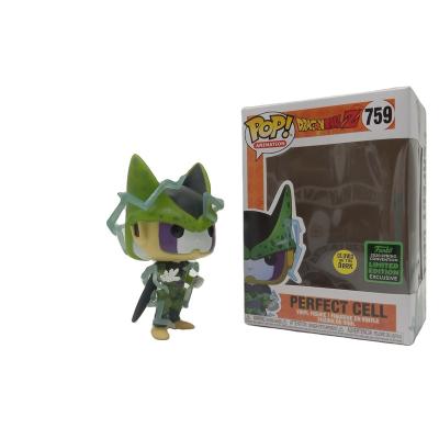 China Funny Funko Pop Anime Dragon-ball Z CELLS 759# Action Number PERFECT Toys Glows In The Dark Limited Edition Vinyl Figure Model Doll for sale