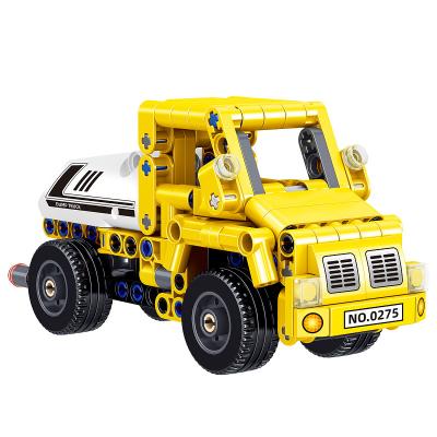 China Eco-Friendly Construction Vehicle Four-in-One Material Rescue Team Toy Car Boy Children Building Toy Building Blocks for sale