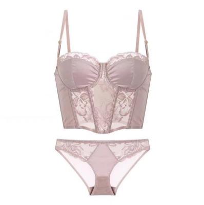 China Lingere's new sexy bra set lace underwear sexy ultra thin large size women's underwear for sale