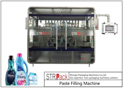 中国 インラインにPLCシャンプー/シャワーのゲル/生地の軟化剤のための8つの頭部の軟膏の充填機 販売のため