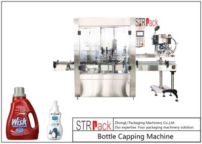 China Hochgeschwindigkeitsplastikflaschen-mit einer Kappe bedeckende Maschine für Waschmittel-Reiniger-Flasche zu verkaufen