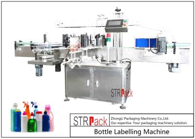 China Adjustable Automatic Sticker Labeling Machine / Bottle Labeling Equipment Speed 120 BPM for sale