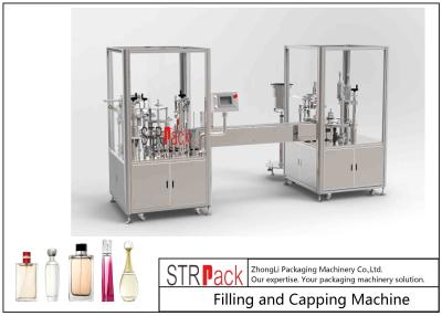 China 30 BPM perfumam a máquina de enchimento e tampando com controle do PLC e do tela táctil à venda