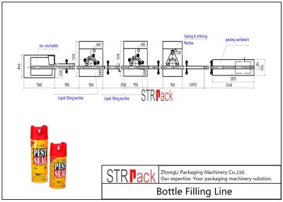 China Large Capacity Aerosol Paint Filling Machine Line With Gassing Machine And Automatic Valve Placer for sale