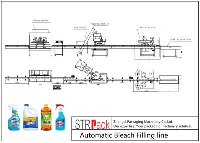 China Bleaching Water Toilet Cleaner Filling Machine Corrosion Resistant Material for sale