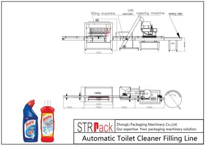 China Compact Toilet Cleaner Filling Machine Liquid Detergent Filling Machine High Efficiency for sale