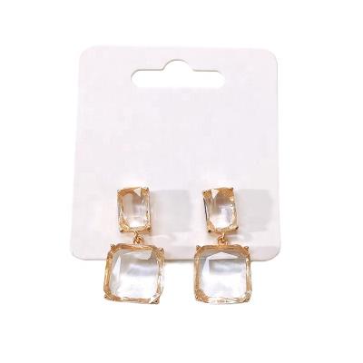 China 2022 CLASSIC Fashion Earring Jewelry Clear Crystal Gold Plated Earring for sale