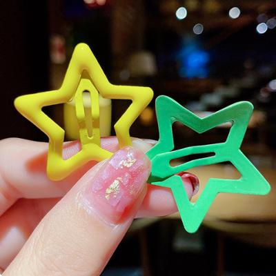 China Wholesale Soft Glitter Hair Star Shaped Policeman Clips Pins For Lovely Kids Glitter Hair Clips For Kids for sale