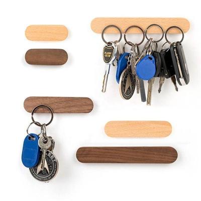 China Industrial Nordic Wooden Magnetic Creative Personality Key Door Porch Hook Magnet Wall Hanging Magnet Main Decoration for sale