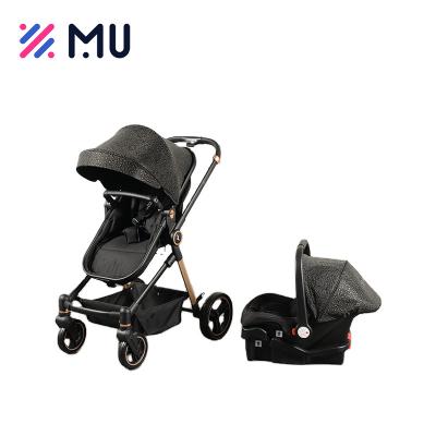 China 300D Blend Fabric 2 In 1 Seat Size Travel System Ultra Light Weight Small Foldable Baby Stroller for sale