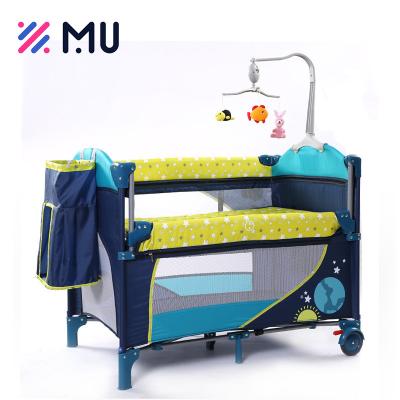 China Modern cartoon multifunctional 1 year old baby bunk bed hutch with toys for sale