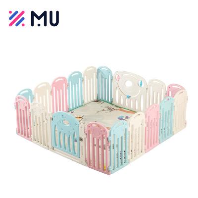 China Kids Modern PE Baby Spaceship DIY Game Plastic Fence Set Playpens for sale