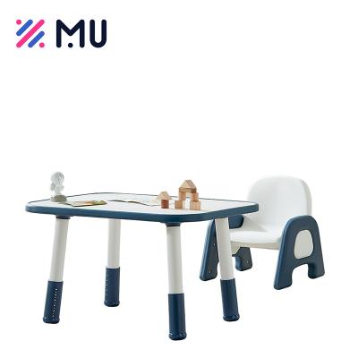 China EUROPEAN Universal 4 In 1 PVC Material Kids Desks And Chairs For Kids for sale