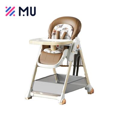 China EUROPEAN Wholesale Metal Plastic Material Multi-functional Kids Baby High Chair for Feeding for sale