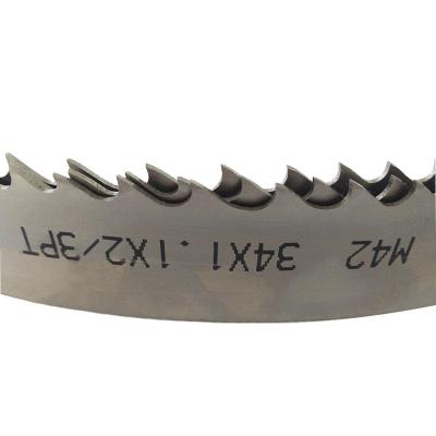 China Cutting carbon steel SIMSEN hss 27mm to 41mm bimetal wood M42 strip saw cutting blade for strip saw cutting machine for sale