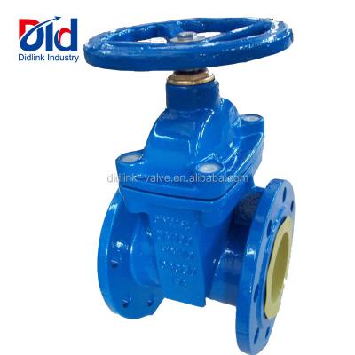 China General With Price 50mm Cast Iron Pn16 Dn100 Resilient Seated Water Din 3352 Seated Door Flanged Valve for sale