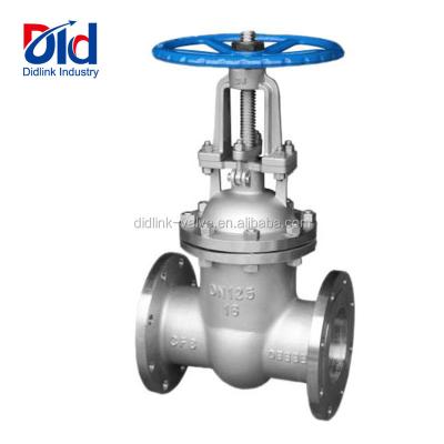 China General Stainless Steel DIN DN125 PN16 CF8 With Flanges Manual Operated Gate Valves Price for sale