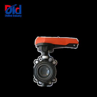 China PN16 suitable all sizes factory low price ANSI standard manual irrigation PVC handle lever wafer butterfly valve for sale