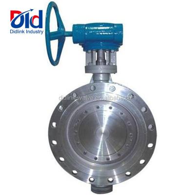 China General Split Operated 4 Inch Italy 10 Hook Triple Type Compensated Stainless Steel Butterfly Valve Supplier for sale