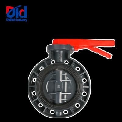 China High Quality Manual Plastic PVC Butterfly Valve Low Pressure Medium Temperature Suitable for sale