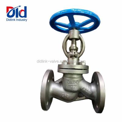 China General gost of stainless steel CF8 DN50 PN16 flange type rf rod bellows seal handwheel rise ball valves with prices for sale