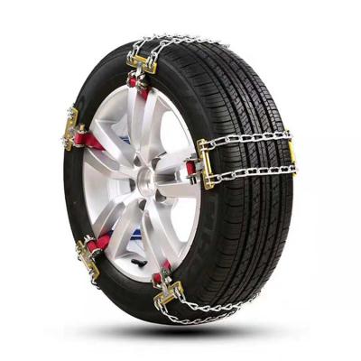 China HARDENED STEEL Universal Car Chains Non-Slip Tire Anti-Slip Wheel Loaders Grab Tracks Traction Mat Snow Chain for sale