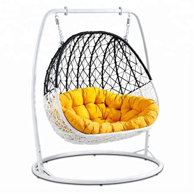 China Super Comfortable Double Seater Swing Chair High Quality Rattan Furniture D154 for sale