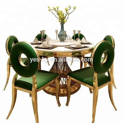 China Hot Sale Modern Furniture Stainless Steel Round Dining Room Furniture D9 for sale