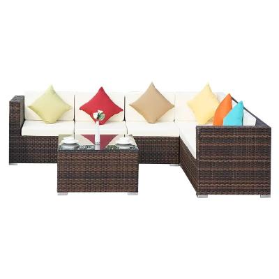 China Waterproof L Shaped Corner Garden Rattan Sofa S250 for sale