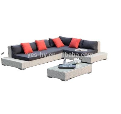 China All Weather Waterproof Wicker Rattan Woven Patio Seating Furniture Set Sectional Outdoor Corner Sofa Model S232 for sale