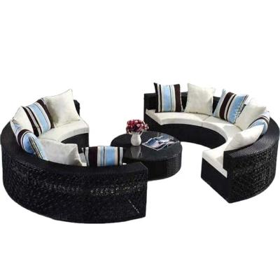 China Modern Durable Outdoor Rattan Sofa Waterproof And Sun Resistant Garden Rattan Sofa With Cushions S212 for sale