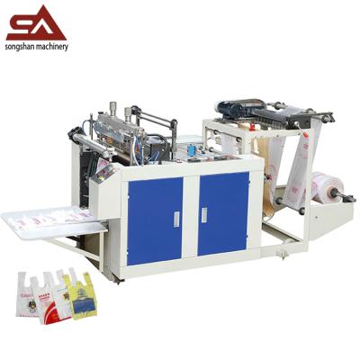 China Cheapest Single Line Hot Cutting Factory Plastic Shopping Bag Making Machine for sale