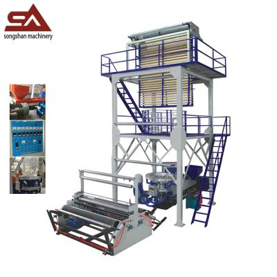 China Film Maker Rotary Die Double Winder LDPE Plastic Agricultural Film Blowing Machine for sale