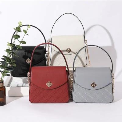 China Luxury Genuine Leather Tote Bag Handbag For Women Bolsas Femme Dama 4 Bag A Main Colors Microfiber Four Leaf Clover Trapeze Bag A for sale